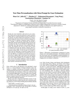 Test-Time Personalization with Meta Prompt for Gaze Estimation