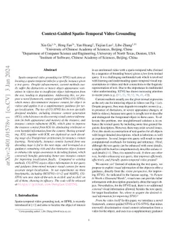 Context-Guided Spatio-Temporal Video Grounding