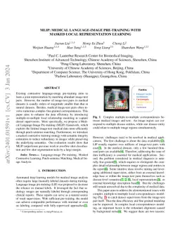 MLIP: Medical Language-Image Pre-training with Masked Local
  Representation Learning