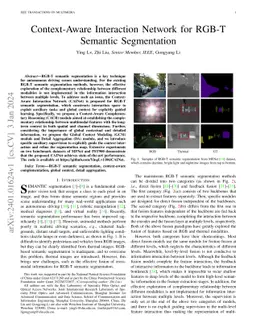 Context-Aware Interaction Network for RGB-T Semantic Segmentation