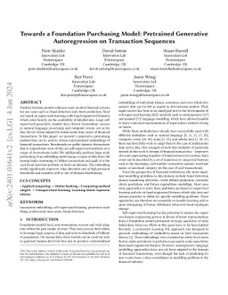 Towards a Foundation Purchasing Model: Pretrained Generative
  Autoregression on Transaction Sequences