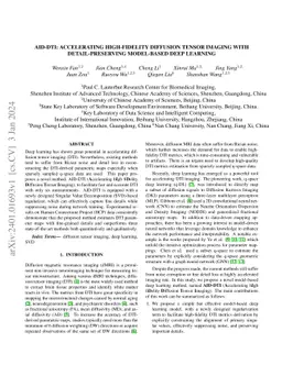 AID-DTI: Accelerating High-fidelity Diffusion Tensor Imaging with
  Detail-Preserving Model-based Deep Learning