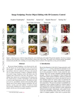 Image Sculpting: Precise Object Editing with 3D Geometry Control