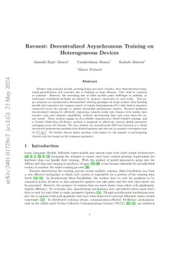 Ravnest: Decentralized Asynchronous Training on Heterogeneous Devices