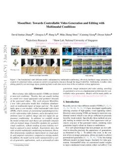 Moonshot: Towards Controllable Video Generation and Editing with
  Multimodal Conditions