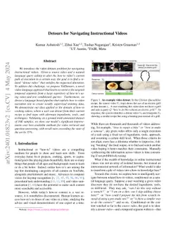 Detours for Navigating Instructional Videos