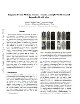 Frequency Domain Modality-invariant Feature Learning for
  Visible-infrared Person Re-Identification