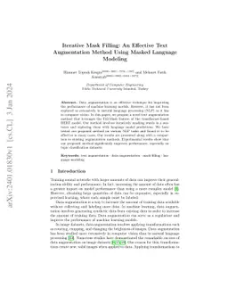 Iterative Mask Filling: An Effective Text Augmentation Method Using
  Masked Language Modeling