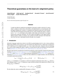 Theoretical guarantees on the best-of-n alignment policy