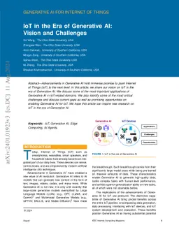 IoT in the Era of Generative AI: Vision and Challenges