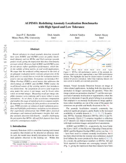 AUPIMO: Redefining Visual Anomaly Detection Benchmarks with High Speed
  and Low Tolerance