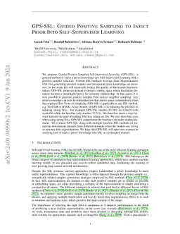 GPS-SSL: Guided Positive Sampling to Inject Prior Into Self-Supervised
  Learning