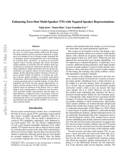 Enhancing Zero-Shot Multi-Speaker TTS with Negated Speaker
  Representations