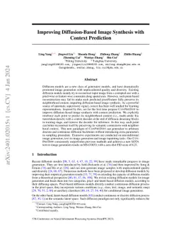 Improving Diffusion-Based Image Synthesis with Context Prediction