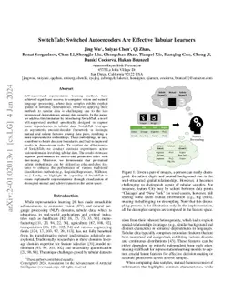 SwitchTab: Switched Autoencoders Are Effective Tabular Learners