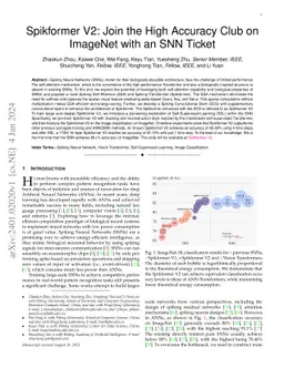 Spikformer V2: Join the High Accuracy Club on ImageNet with an SNN
  Ticket