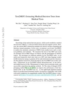 Text2MDT: Extracting Medical Decision Trees from Medical Texts