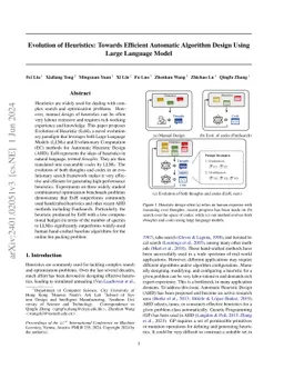 Evolution of Heuristics: Towards Efficient Automatic Algorithm Design
  Using Large Language Model