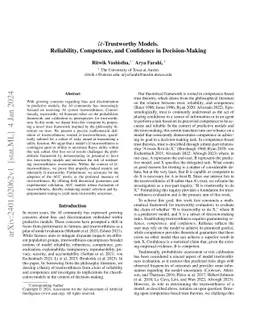 U-Trustworthy Models.Reliability, Competence, and Confidence in
  Decision-Making