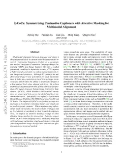 SyCoCa: Symmetrizing Contrastive Captioners with Attentive Masking for
  Multimodal Alignment