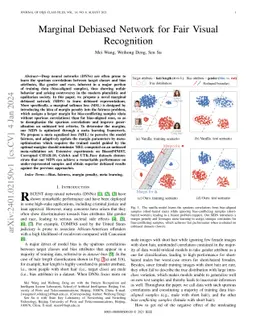 Marginal Debiased Network for Fair Visual Recognition
