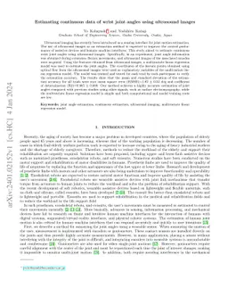 Estimating continuous data of wrist joint angles using ultrasound images