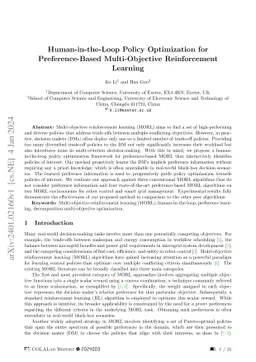 Human-in-the-Loop Policy Optimization for Preference-Based
  Multi-Objective Reinforcement Learning