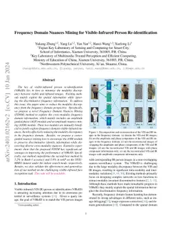 Frequency Domain Nuances Mining for Visible-Infrared Person
  Re-identification