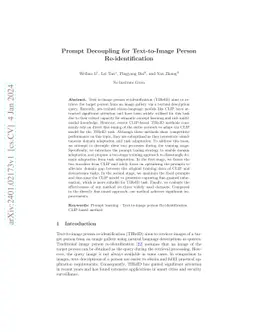 Prompt Decoupling for Text-to-Image Person Re-identification