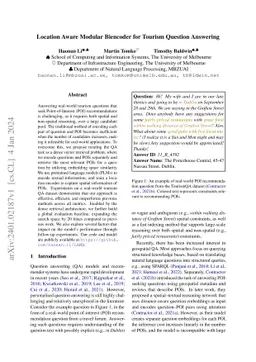 Location Aware Modular Biencoder for Tourism Question Answering