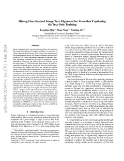 Mining Fine-Grained Image-Text Alignment for Zero-Shot Captioning via
  Text-Only Training