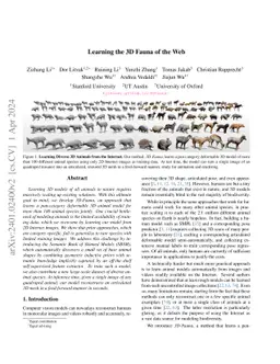 Learning the 3D Fauna of the Web