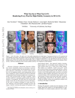 What You See is What You GAN: Rendering Every Pixel for High-Fidelity
  Geometry in 3D GANs