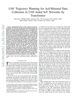 UAV Trajectory Planning for AoI-Minimal Data Collection in UAV-Aided IoT
  Networks by Transformer
