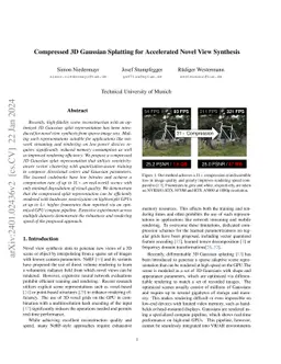 Compressed 3D Gaussian Splatting for Accelerated Novel View Synthesis