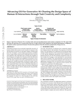 Advancing GUI for Generative AI: Charting the Design Space of Human-AI
  Interactions through Task Creativity and Complexity