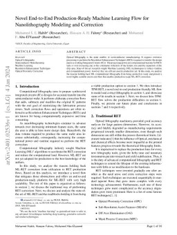 Novel End-to-End Production-Ready Machine Learning Flow for
  Nanolithography Modeling and Correction
