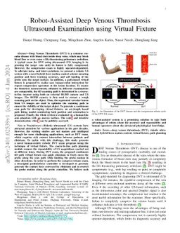 Robot-Assisted Deep Venous Thrombosis Ultrasound Examination using
  Virtual Fixture