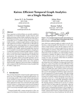 Kairos: Efficient Temporal Graph Analytics on a Single Machine