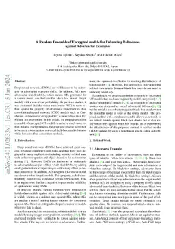 A Random Ensemble of Encrypted models for Enhancing Robustness against
  Adversarial Examples