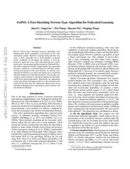 FedNS: A Fast Sketching Newton-Type Algorithm for Federated Learning