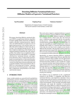 Denoising Diffusion Variational Inference: Diffusion Models as Expressive Variational Posteriors