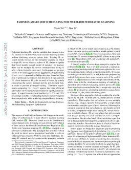 Fairness-Aware Job Scheduling for Multi-Job Federated Learning