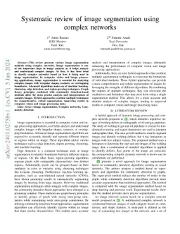 Systematic review of image segmentation using complex networks
