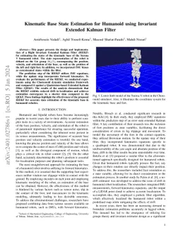 Kinematic Base State Estimation for Humanoid using Invariant Extended
  Kalman Filter