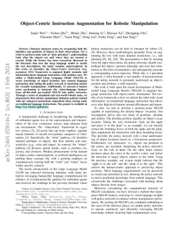 Object-Centric Instruction Augmentation for Robotic Manipulation