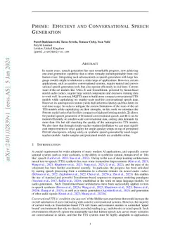 Pheme: Efficient and Conversational Speech Generation