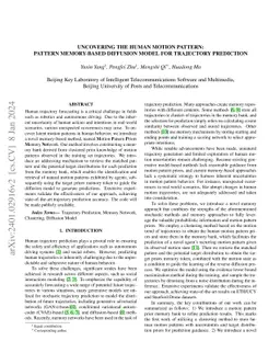 Uncovering the human motion pattern: Pattern Memory-based Diffusion
  Model for Trajectory Prediction