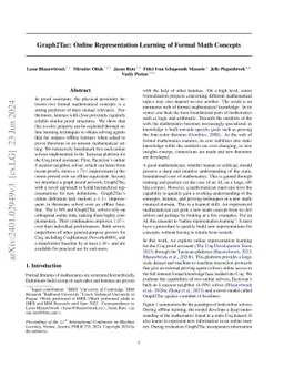Graph2Tac: Online Representation Learning of Formal Math Concepts
