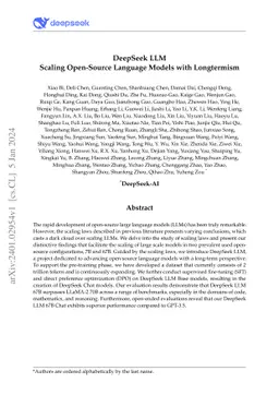 DeepSeek LLM: Scaling Open-Source Language Models with Longtermism